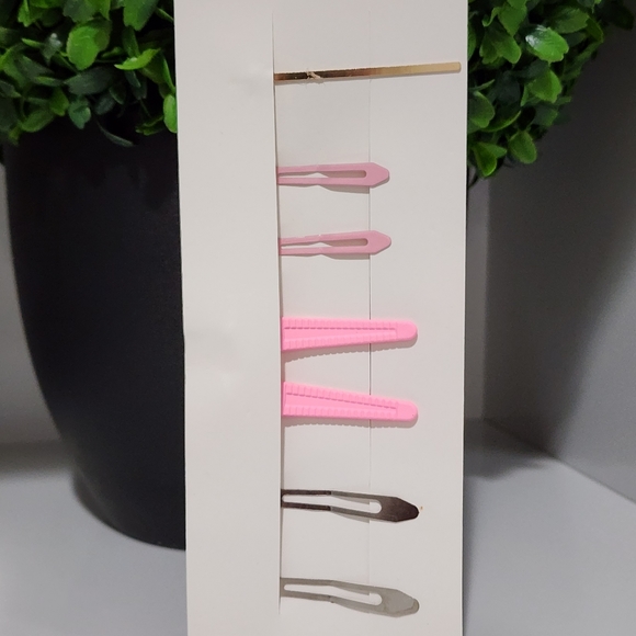 NWT Set of 7 Solid Color Hair Clips - Picture 8 of 12